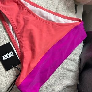 ☀️DKNY Women's Pink and Purple Swim Bottom